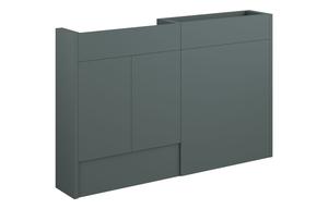 Eden 1236mm Slim Basin & WC Unit Pack - Matt Green (Oak Cab)